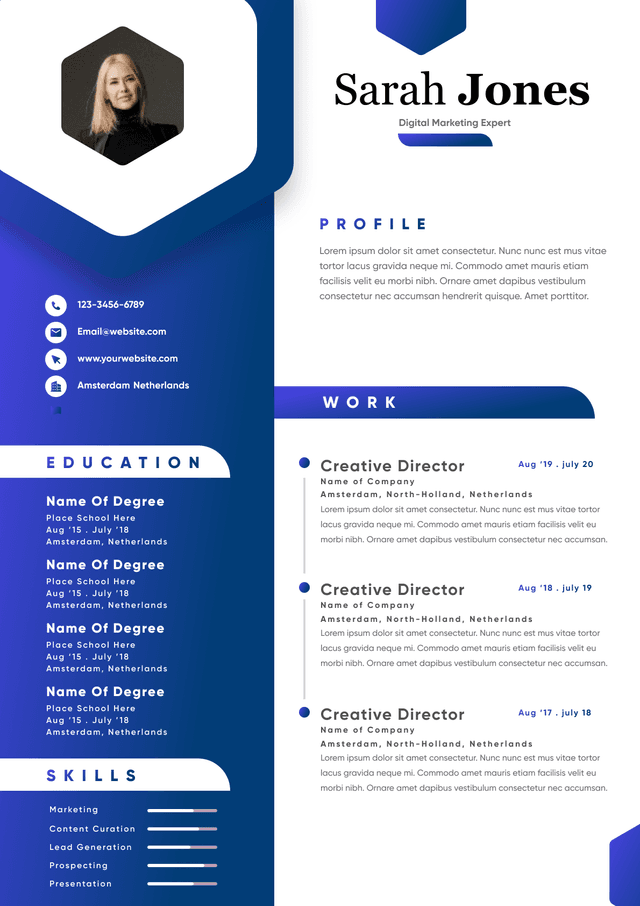 CV template preview