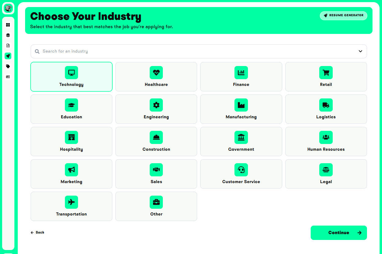 Choose your industry
